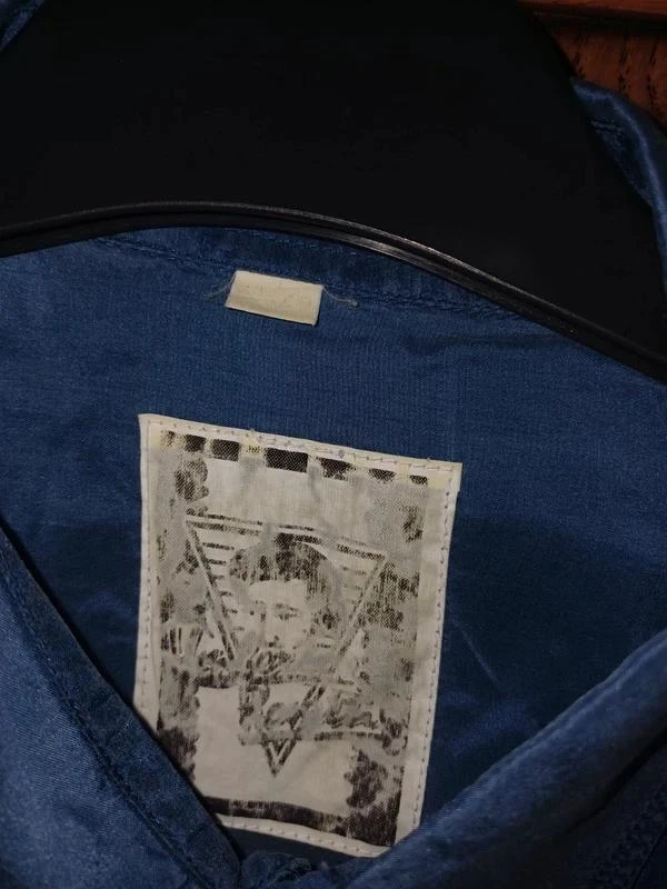 Camisa azul de seda da marca Umberto Rosetti tamanho Xl – photo 5